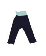 pantalon leggings bébé reversible en polaire coton bio certifie GOTS bleu marine