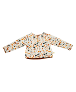 gilet reversible enfant manche longue motif terrazzo coton bio