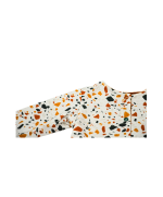 gilet reversible enfant manche longue motif terrazzo coton bio gots