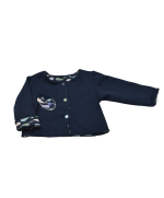 gilet evolutif en polaire 100% coton bio GOTS bleu marine