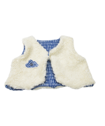 Gilet du berger réversible motif moderne et frais en coton bio certifié GOTS made in France