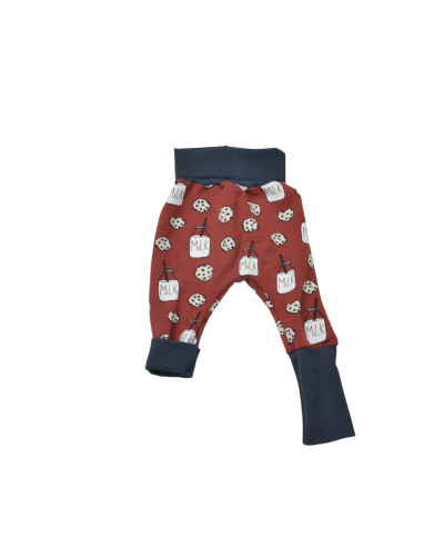 sarouel évolutif en coton bio certifié GOTS made in France motif Milk and Cookies