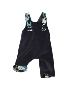 salopette sarouel évolutif made in France en coton bio certifié GOTS motif JUNGLE