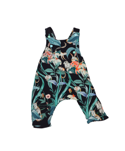 Salopette sarouel évolutif et réversible en coton bio certifié GOTS made in France