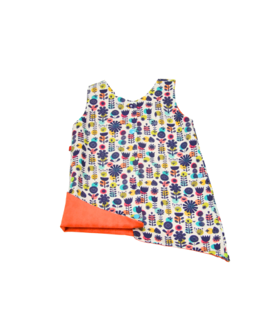 Robe évasée moderne couleurs acidulées