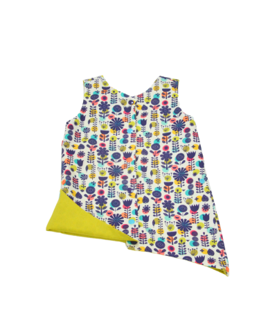 Robe évasée moderne couleurs acidulées