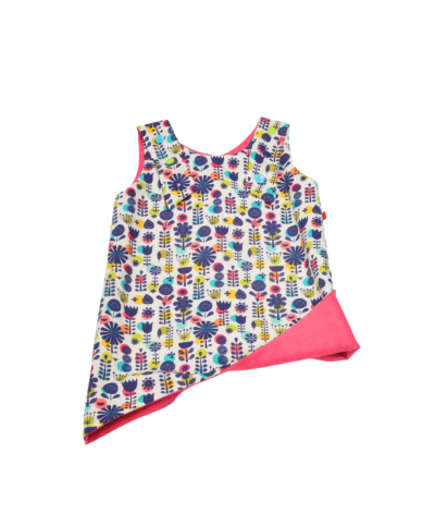 Robe évasée moderne couleurs acidulées