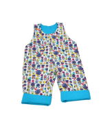 salopette évolutif en coton bio certifié GOTS made in France motif vitaminé