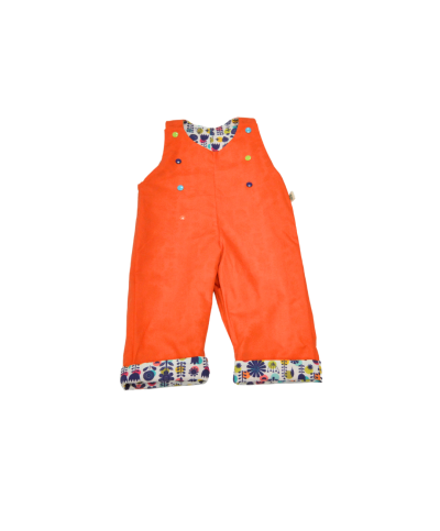 salopette coton bio enfant orange