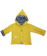 gilet à capuche moutarde pour enfant