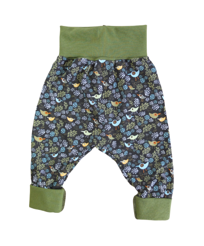 sarouel évolutif oiseau fond vert mixte