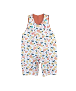 salopette bebe mixte réversible tissu gots