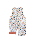 salopette bebe mixte réversible tissu gots