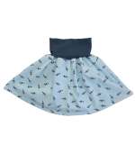 jupe strech bleu ciel