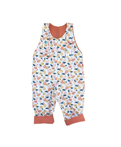 salopette reversible et evolutive pour enfant ,made in france, tissu bio