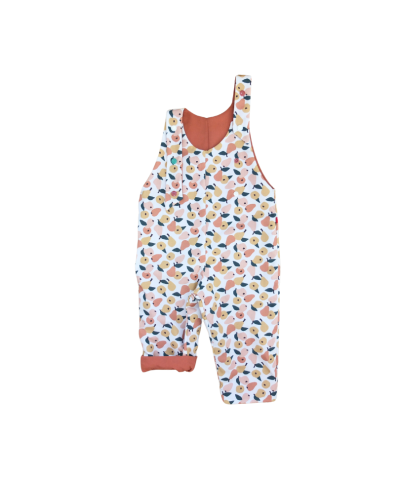 salopette reversible et evolutive pour enfant ,made in france, tissu bio