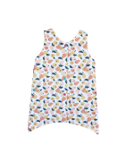 robe évolutive , évasée, réversible en coton bio, fabriqué en france