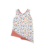 robe évolutive , évasée, réversible en coton bio, fabriqué en france