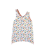 robe évolutive , évasée, réversible en coton bio, fabriqué en france