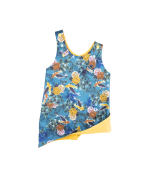 robe évolutive , évasée, réversible en coton bio, fabriqué en france