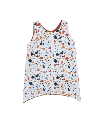 robe évolutive , évasée, réversible en coton bio, fabriqué en france