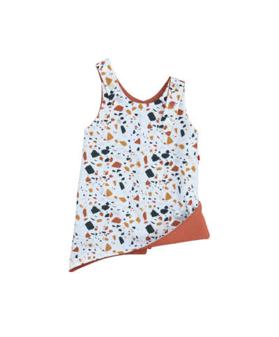 robe évolutive , évasée, réversible en coton bio, fabriqué en france