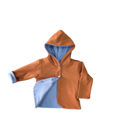 Gilet à capuche effet jean