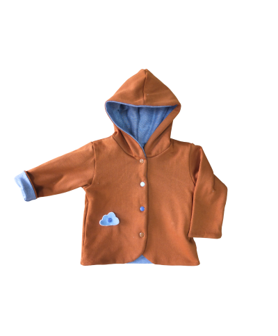 veste effet jean marron