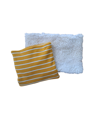 Snood réversible Rayure moutarde