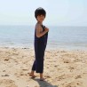 salopette enfant jean bleu coton bio made in france Little Woude